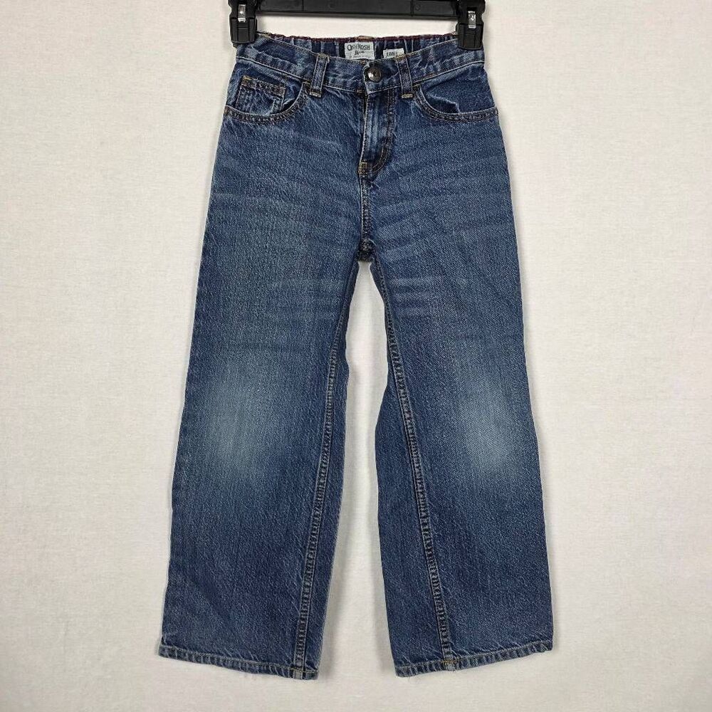 OshKosh B’gosh Boys Jeans Size 8 Wide Leg Adjustable Waist